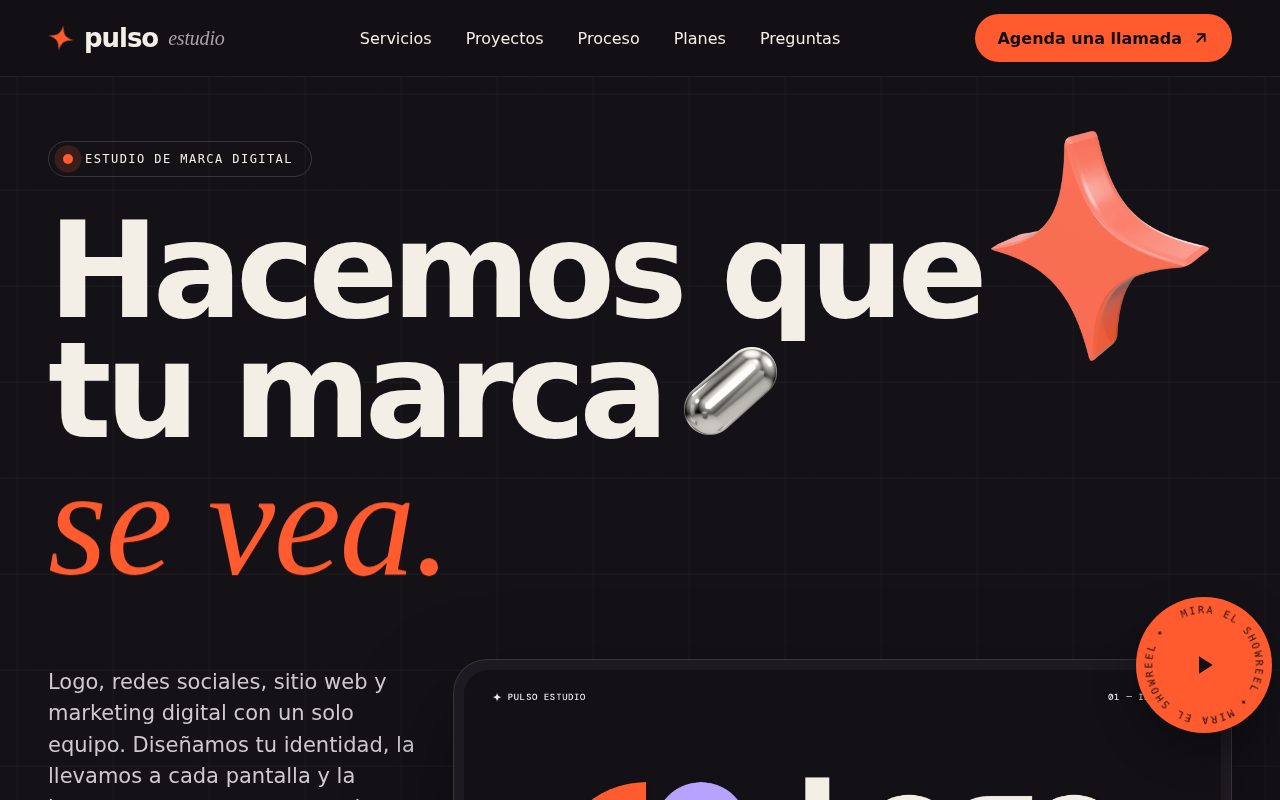 Portada del sitio Pulso Estudio